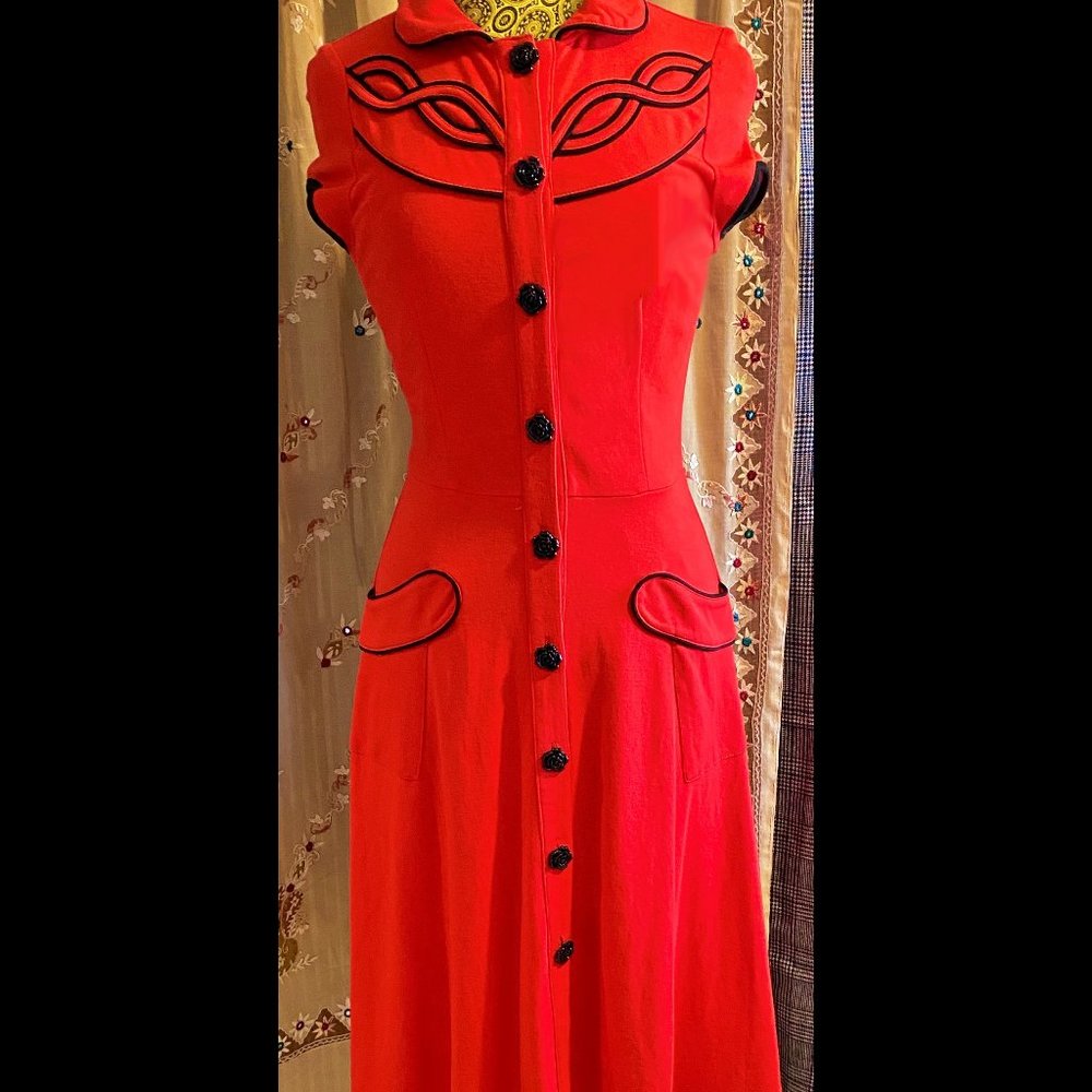 Voodoo Vixen Rockabilly Red Dress